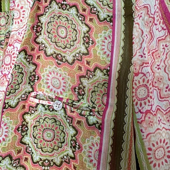 Kut from the Kloth Shirt button up floral Size XS Sheer Long Sleeve - Picture 5 of 13